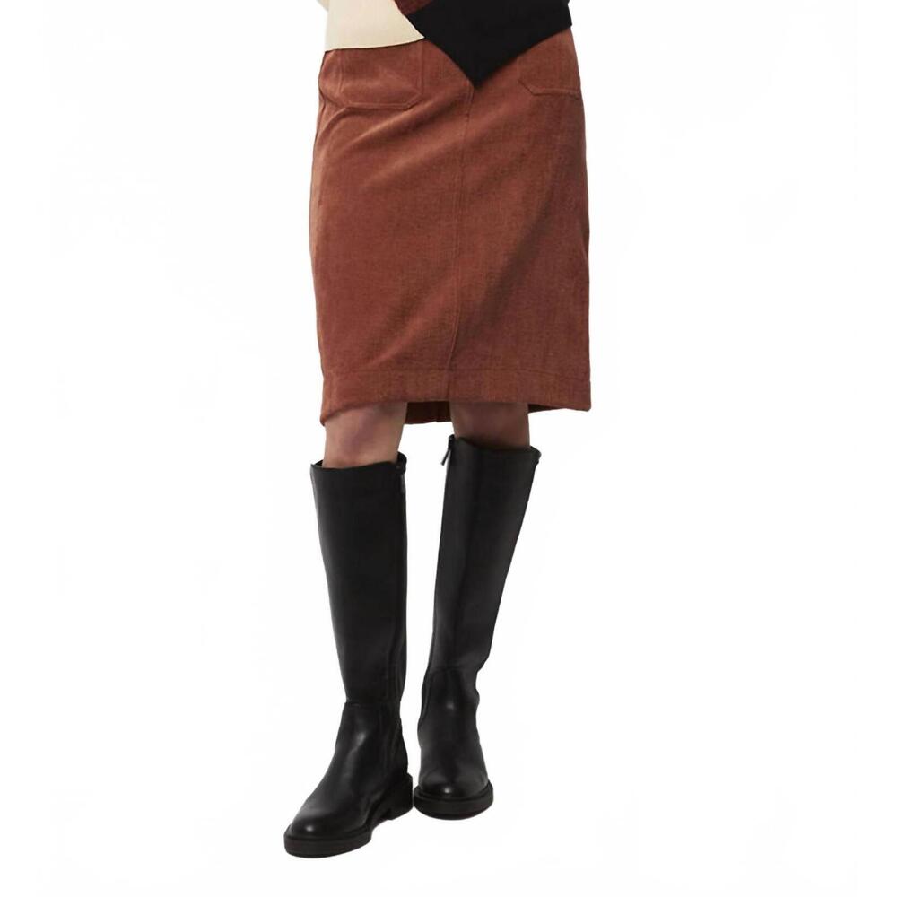NEW ALDO MARTINS asha corduroy knee length skirt in maroon